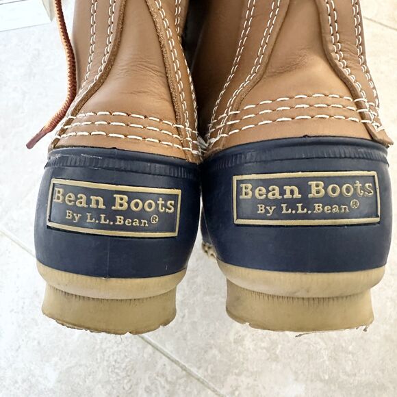 L.L. Bean Duck Boots Womens 6M Navy Blue 8" Made in Maine Waterproof Gorpcore - Picture 6 of 15